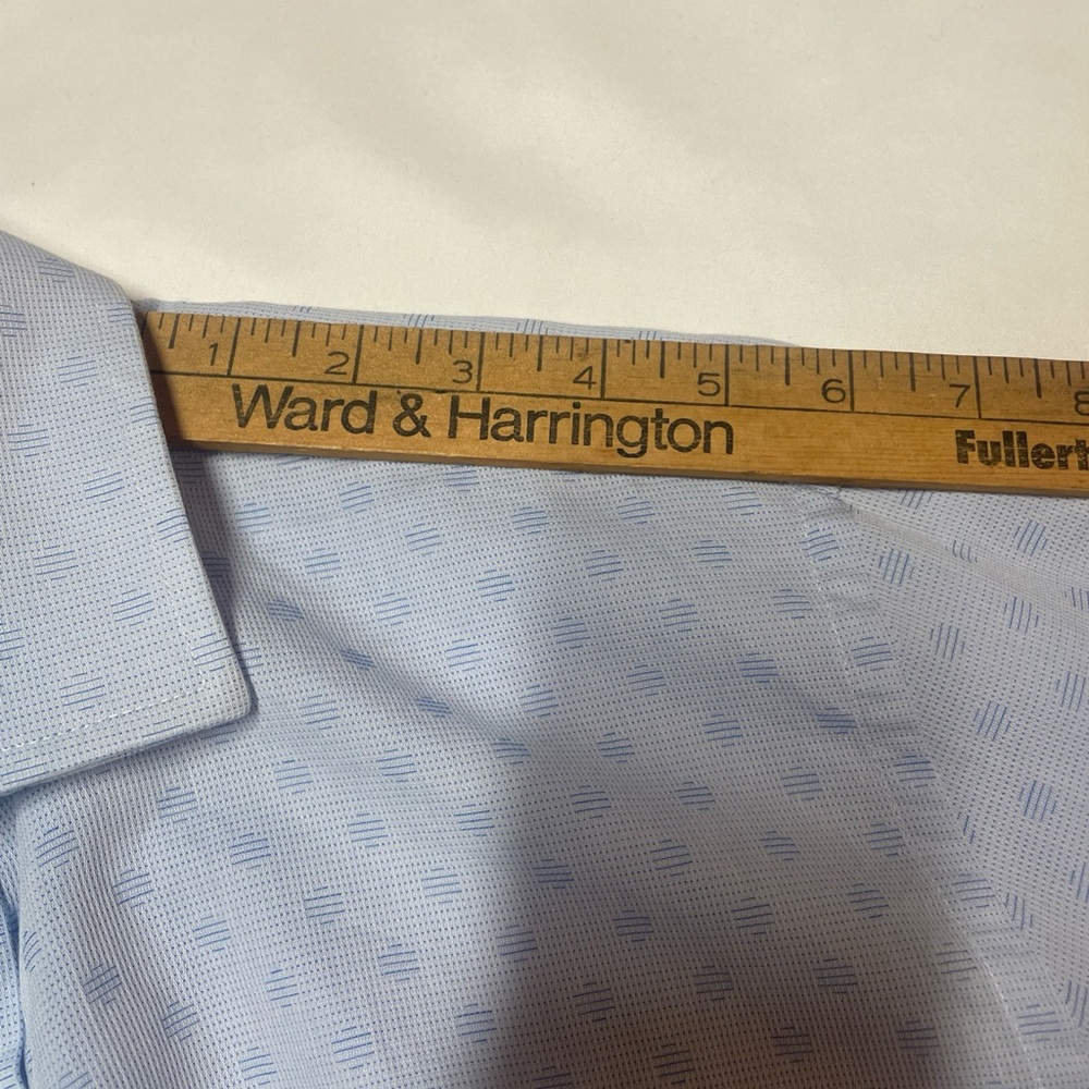 Ted Baker Endurance Light Blue Geometric Button Down Shirt size 16‎ - Picture 9 of 14
